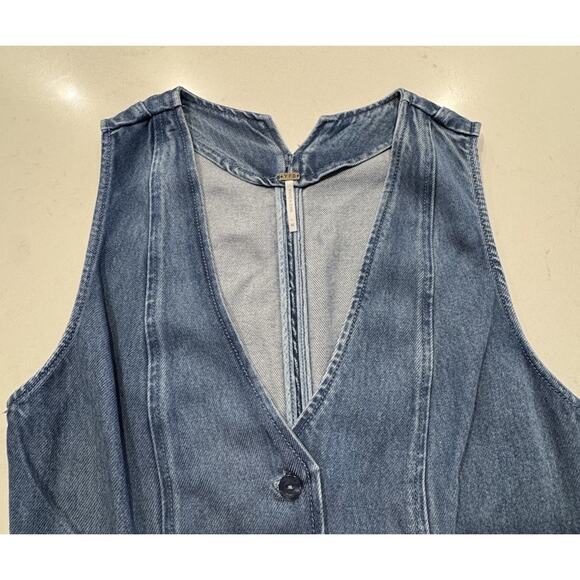 Young Fabulous & Broke YFB Veda Denim Vest Women’s Size Medium Boho Western - Picture 3 of 7